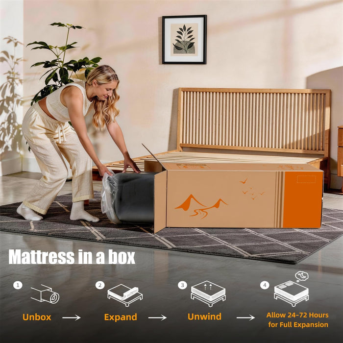 Twin Mattress 10 Inch Twin Size Mattresses in a Box Memory Foam Hybrid Twin Mattress Soft with Individual Pocket Spring for Motion Isolation, Edge Support, Medium Firm