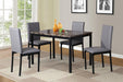 Noyes Faux Leather Metal Frame Dining Chair, Gray