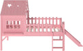 Pink Twin Loft Bed With PremiumLEDLighting Modules