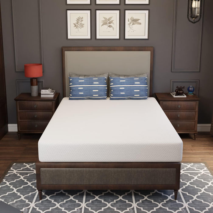 8 Inch Memory Foam Mattress Cooling Gel Green Tea Infused Mattress,Fiberglass Free,Certipur-Us Certified,Cooler Sleep Supportive & Pressure Relief,Mattress in Box, White Full