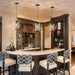 Black Crystal Pendant Lighting Fixture Triple Pack