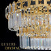 15-Light Modern Luxury Gold round Crystal Chandeliers for Dining Room 24"