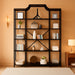 Triple Wide 5-Tier Bookshelf, 70.87" L X 79.13" H Extra Large Bookcase, Tall Open Etagere Display Shelf with Metal Frame, Freestanding Modern Storage Shelves for Home Office (Black)