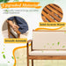 Kovach 4 Pieces Outdoor Acacia Wood Conversation Sets with Cushions,Patio Furniture Sets for Garden, Backyard, Poolside