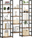 Triple Column 5 Tier Bookshelf, Bookcase with 14 Open Display Shelves, Adjustable Rustic Industrial Style Book Shelves, Modern Bookshelves for Bedroom, Living Room and Home Office, Vintage