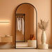 Full Length Mirror with Stand, 41"X81" Floor Mirror Freestanding, Arched Wall Mirror, Oversized, Wall Mounted Mirror for Bedroom(Black)