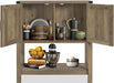 Sofa Table Console Table,Coffee Bar Cabinet,31.5 L X 13.8 D X 34.65 H Entryway Table with 2 Storage Cabinets,Farmhouse Foyer Table,Buffet Sideboard for Kitchen,Hallway (Rustic Brown)