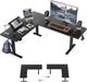 L Shaped Standing Desk 75 X 63 Inch Adjustable Height, Electric Corner Desk, Sit Stand Home Office Desk with Splice Board, Black(2 Packages)
