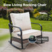 , 4 PCS Metal Patio Conversation Set, Rocking Chairs