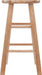 Element 2-Piece 24In Counter Stool Set, Natural Finish, Solid Wood, Modern Design