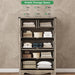 Dresser for Bedroom with 6 Drawers, 49" Tall Wood Chest of Drawers with Deep Drawers & Mental Handle, Modern Dresser TV Stand, Wooden Closet Storage Organizer for Living Room, Hallway, Entryway, Grey