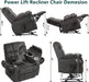 Oversized Power Lift Recliner Big Man 400Lbs, Extra Wide Recliner Chair with Lifts Vertically for Elderly, Features Cup Holder, Heat and Massage, Zero Gravity Lay Flat for Adults (Grey)