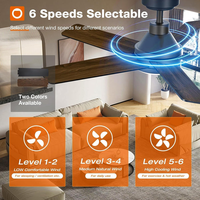 Ceiling Fans with Lights, 42 Inch Black Ceiling Fan with Light and Remote Control, Reversible, 3CCT, Dimmable, Noiseless, Small Ceiling Fan for Bedroom, Farmhouse, Indoor/Outdoor Use