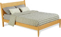 Mid-Century Panel Bed - Queen Size - Scandinavian Oak Finish