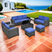 10 Pieces Patio Furniture Sets Outdoor,Manual Weaving Wicker Rattan Sectional Sofa Patio Conversation Sets with Cushions & Coffee Table with Hidden Storage for Outside, Balcony, Porch