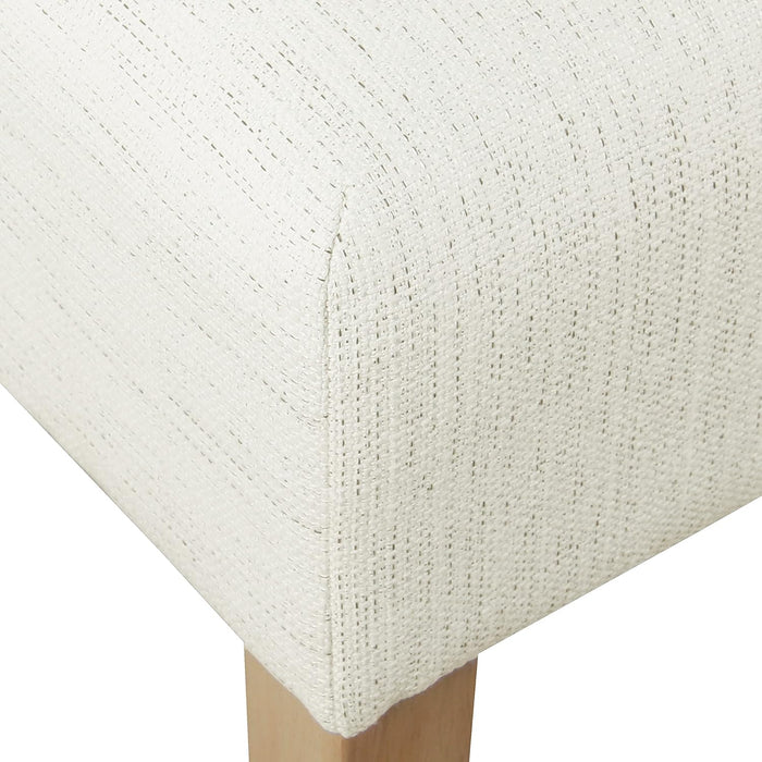 Square Coffee Table Ottoman – Stain-Resistant Cream Woven