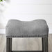 Coco Upholstered Backless Saddle Seat Bar Stools 29" Height Set of 2, Gray