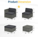 Outdoor Patio Furniture Set, All Weather Patio Sectional Sofa