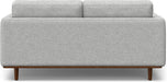 Morrison Mid-Century Modern 72 Inch Wide Sofa with Ottoman Set in Mist Grey Woven-Blend Fabric for the Living Room and Family Room