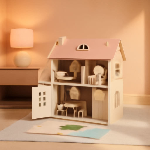 Flowers Cottage Wooden Dollhouse with Starter Set | Pretend Play Doll House for Toddlers & Preschoolers | Fun Playhouse for Boys & Girls, Ideal for Imaginative Storytelling Playset