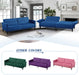 77Inch Velvet Convertible Sofa Bed Featuring Armrests