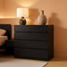 Furniture - Mishi 3-Drawer Chest - Black Wood-Look Dresser with Storage, Modern Bedroom & Guest Room Storage Cabinet, 32" W X 18.3" D X 31.5" H (CHS3101B)