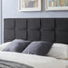 King Size Upholstered Headboard with Tufted Waffle Stitching Design, Adjustable Height, Modern Style, Perfect for Bedroom (Black)