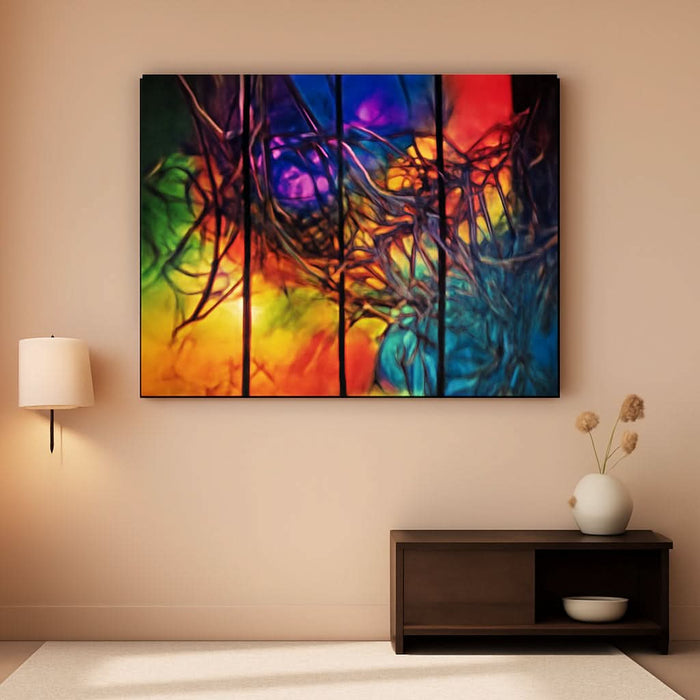5 Panels Abstract Heart Oil Paintings Reproduction on Canvas Wall Art Decor Ready to Hang for Home Office Decorations Extra Large Modern 100% Hand Made Contemporary Impressionist Artwork