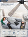 Matte Black Flush Mount Ceiling Fan With Controller