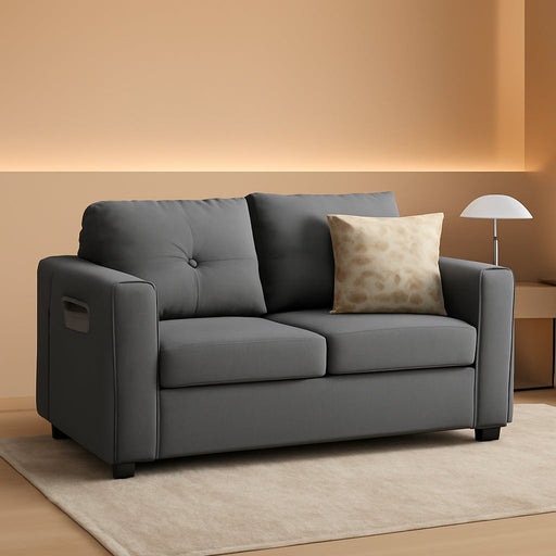65Inch MidCentury Tufted Upholstered Couch USB Ports