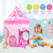 3PC Princess Tent for Girls with Kids Ball Pit and Crawl Tunnel for Toddlers, Pink Pop up Playhouse Toys Indoor& Outdoor for Birthday Gifts