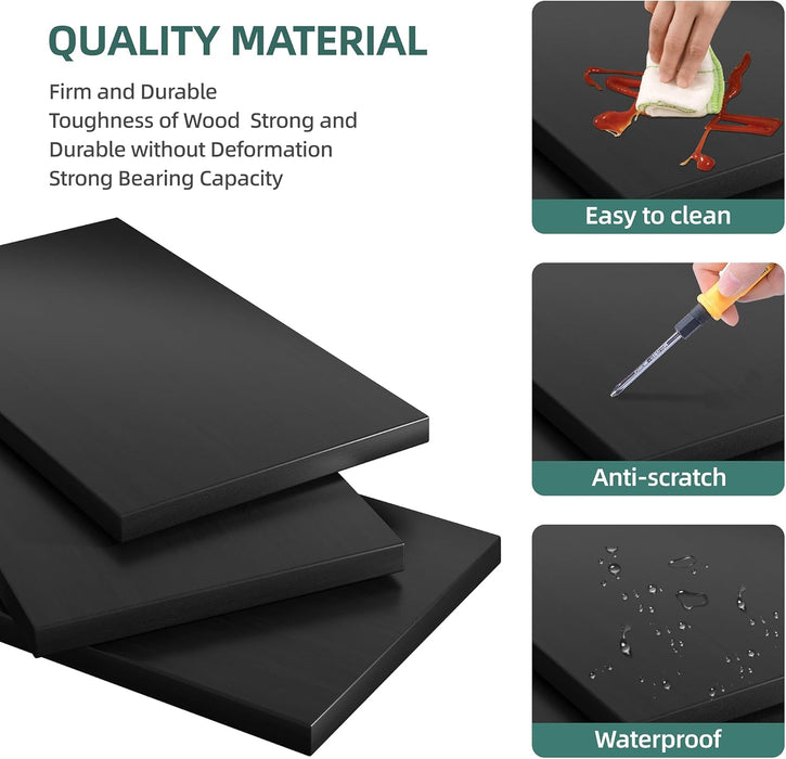 Bookshelf, Industrial Bookshelves and Bookcases with Doors Floor Standing 6 Shelf Display Storage Shelves 70.6 Inches Tall Bookcase for Home Office, Living Room (Black)