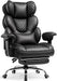 Big and Tall Office Chair with Upgrade Footrest, Heavy Duty Gaming Chair High Back Executive Chair with Spring Lumbar Support for Lower Back Pain Relief, 150°Reclining Adjustable Armrests