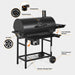 Barrel Charcoal Grill with Foldable Front Shelf, 686 Sq.In. Cooking Area Outdoor Bbq Grill,Thermometer and Adjustable Air Vents for Patio, Parties,Backyard, Tailgating, Black