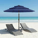 10Ft Patio Umbrella, 3 Tier Outdoor Market Table Umbrellas with 8 Fiberglass Ribs and Push Button Tilt, Windproof, Vented Canopy, UV Protection for Deck, Pool, Backyard