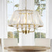 17.7 Inch Gold Crystal Chandelier Contemporary Fixture
