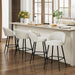 Barstools Set of 4, 30" Bar Height Velvet Bar Stools, Beige