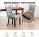 Velvet Dining Chairs Set of 4,Upholstered Dining Chairs with Ring Pull Trim and Button Back,Modern Seating for Kitchen, Bedroom & Living Room(Grey)