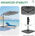 10FT Patio Umbrella, Offset Cantilever Outdoor Patio Table Umbrella, UV Protection, Fade Resistant Fabric, Easy Tilt Adjustment for Deck, Pool, Backyard, Garden