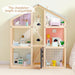 Wooden Dollhouse, 6 Rooms Doll House with 38 Pcs Furniture Set, DIY Pretend Modern Playhouse, 3-Story Kids Dollhouse, Ideal Gift for Kids Ages 3+