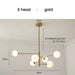 Modern Glass Ball Led Ceiling Chandelier Black Gold for Bedroom Living Dining Room Table Pendant Lamp Lusters Luminaire Lighting