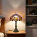 Tiffany Style Stained Glass Table Lamp 18.5 Inch - Purple Jewelry