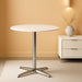 White Round Pub Table With SturdyCrossbase 39Inches