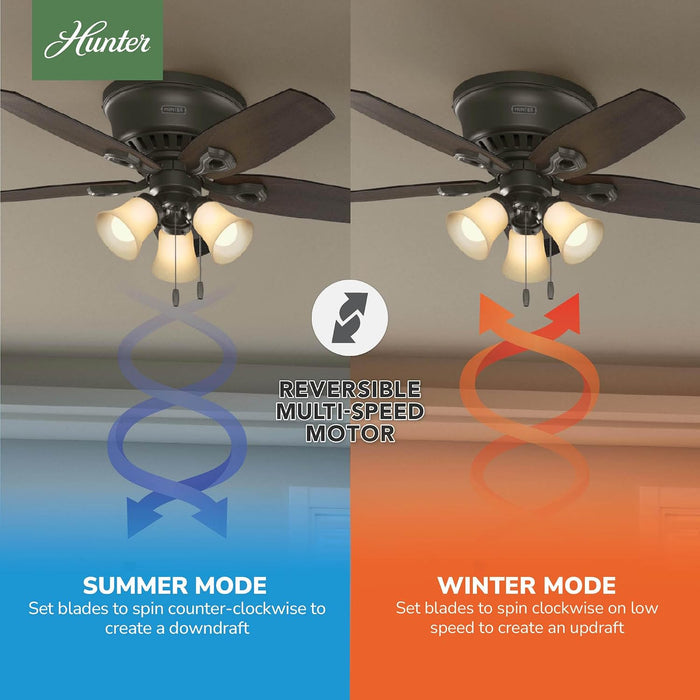 42 Inch Bronze Ceiling Fan With LEDs