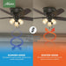 42 Inch Bronze Ceiling Fan With LEDs