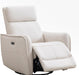 Beige Power Recliner with USB, Glider Rocker