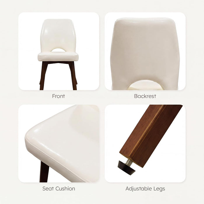 Dining Chairs Set of 4, Upholstered Kitchen Chairs, Beige