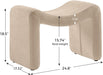 Large Footstool Ottoman, Multi-Functional Modern Foot Stool, Sofa Footrest Extra Seating for Living Room, Entryway, Hallways and Bedrooms, Large, Camel