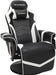 900 Gaming Recliner - Video Games Console Recliner Chair, Computer Recliner, Adjustable Leg Rest and Recline, Recliner with Cupholder, Reclining Gaming Chair with Footrest - White