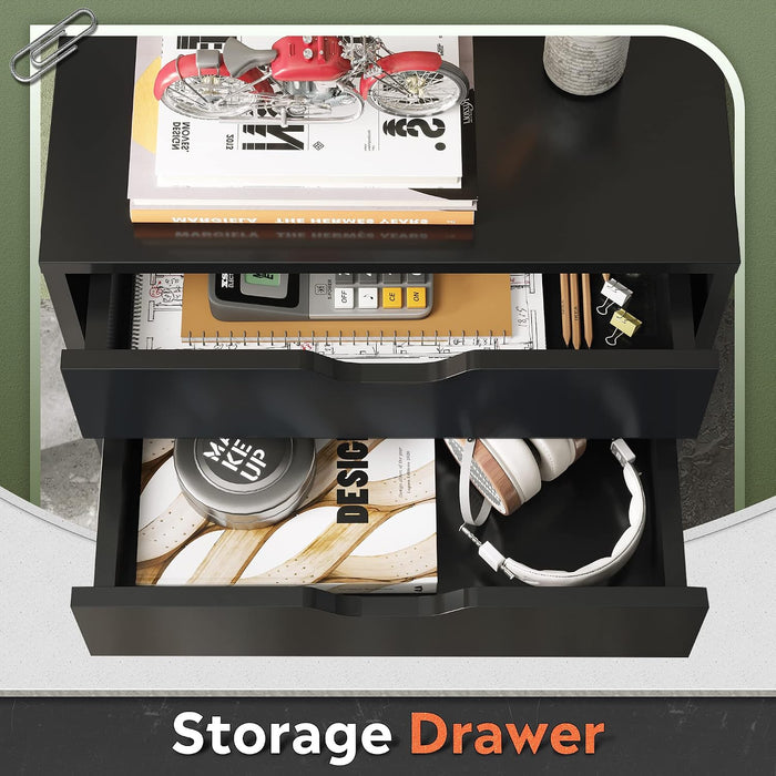 7-Drawer Office File Cabinets, Mobile Craft Storage Cabinet, Black